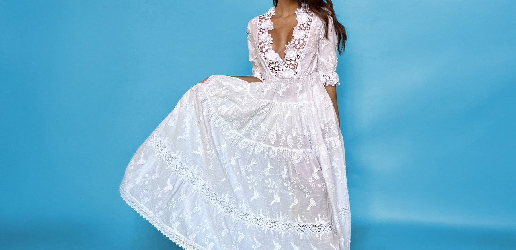 Mini Abito Nero Con Profonda Scollatura A V Taglia Unica | Abiti Donna - Foto 6