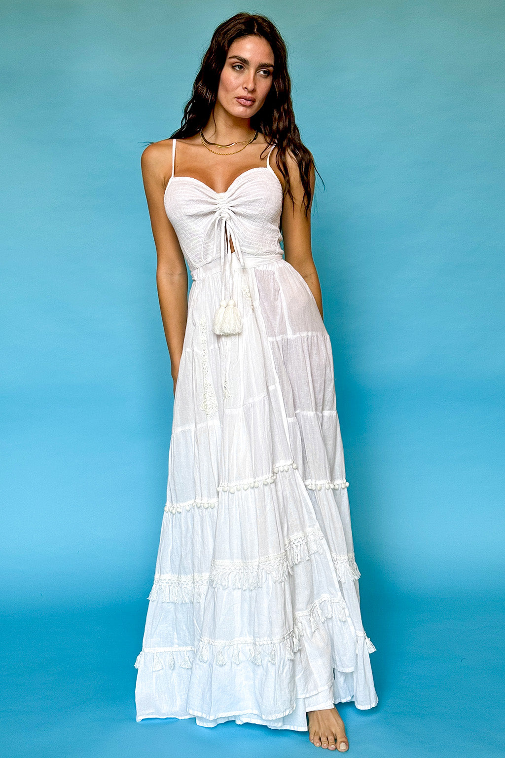Long dress with straps – Antica Sartoria Wholesale