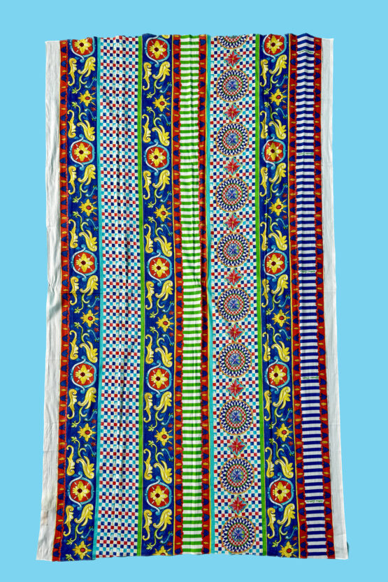 Antica Sartoria Positano By Giacomo Cinque Foulard LEONI AL SOLE Colore BLU Taglia ONE SIZE