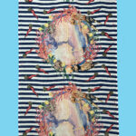 Antica Sartoria Positano By Giacomo Cinque Foulard LEONI AL SOLE Colore BLU Taglia ONE SIZE