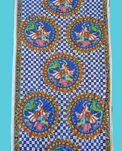 Antica Sartoria Positano By Giacomo Cinque Foulard LEONI AL SOLE Colore BLU Taglia ONE SIZE