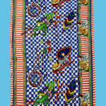 Antica Sartoria Positano By Giacomo Cinque Foulard LEONI AL SOLE Colore BLU Taglia ONE SIZE