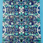 Antica Sartoria Positano By Giacomo Cinque Foulard LEONI AL SOLE Colore BLU Taglia ONE SIZE