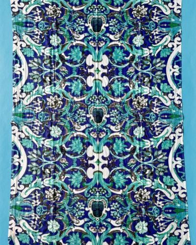 Antica Sartoria Positano By Giacomo Cinque Foulard LEONI AL SOLE Colore BLU Taglia ONE SIZE