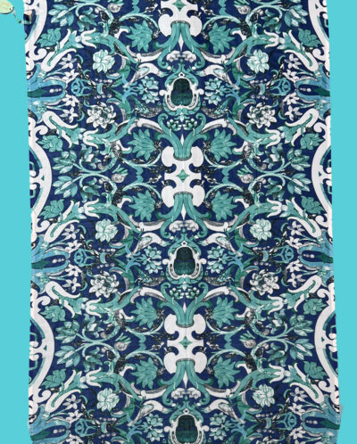 Antica Sartoria Positano By Giacomo Cinque Foulard LEONI AL SOLE Colore BLU Taglia ONE SIZE