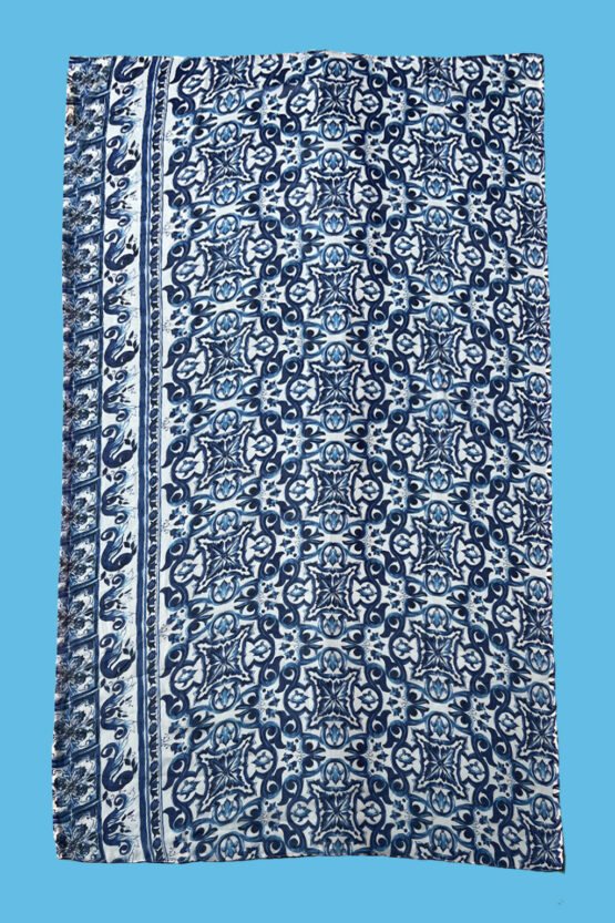 Antica Sartoria Positano By Giacomo Cinque Foulard LEONI AL SOLE Colore BLU Taglia ONE SIZE