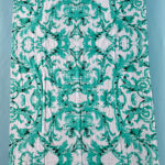 Antica Sartoria Positano By Giacomo Cinque Foulard LEONI AL SOLE Colore TURCHESE Taglia ONE SIZE