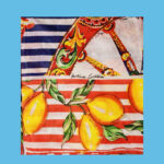 Antica Sartoria Positano By Giacomo Cinque Foulard DONNA Colore BLU Taglia ONE SIZE